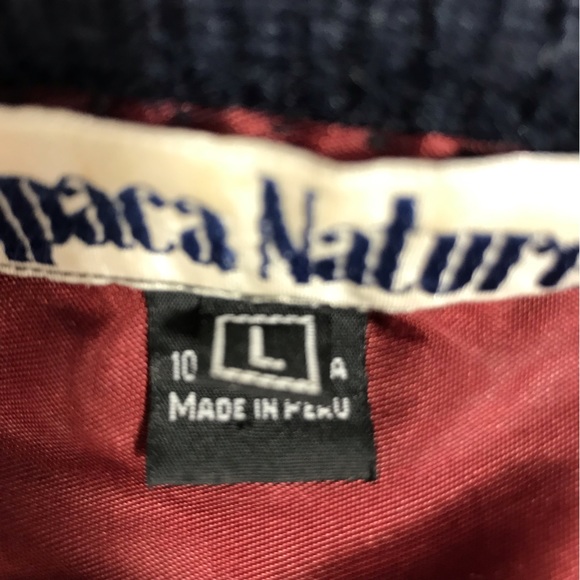 Alpaca Nature Purple Alpaca Wool Fully Lined Front Zip Sweater Jacket Size L - Picture 13 of 16